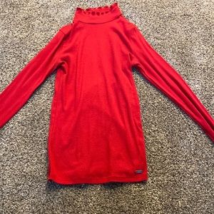 Hollister Red high neck slim tee